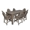 Highwood Usa Hamilton 7pc Rectangular Counter Height Outdoor Patio Furniture Dining Set 84 x 42 AD-ST7HM2CO5BA-WBR - alternate 1
